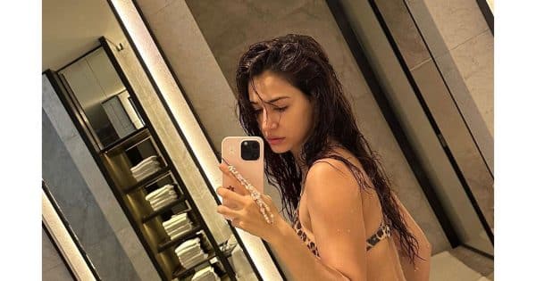 Disha Patani slays in an animal print bikini in this mirror selfie; take a look at her stunning, bold pics