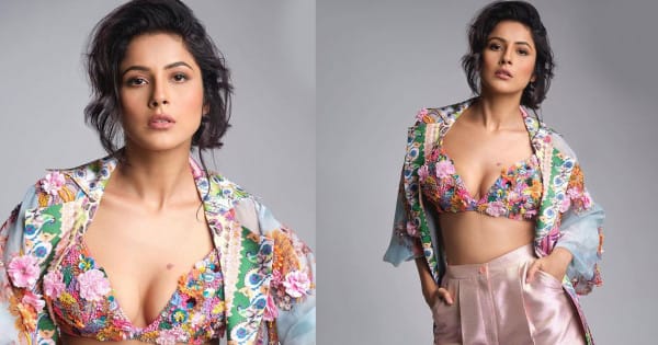 Bigg Boss 13 fame Shehnaaz Gill sets temperatures soaring as she poses in a floral bralette