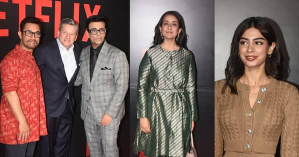 Aamir Khan-Karan Johar pose avec le co-PDG de Netflix, Ted Sarandos, la beauté Heeramandi Manisha Koirala, Keerthy Suresh et bien d’autres se joignent à la soirée de réseautage [View Pics]