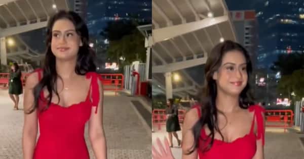 Ajay Devgn-Kajol's daughter Nysa Devgn sizzles in a red dress as she chills with friends in the city 