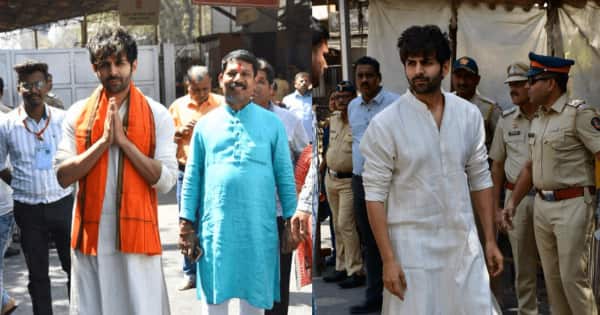 Shehzada Kartik Aaryan continues with the tradition; visits Siddhivinayak temple as his film hits theatres [VIEW PICS]