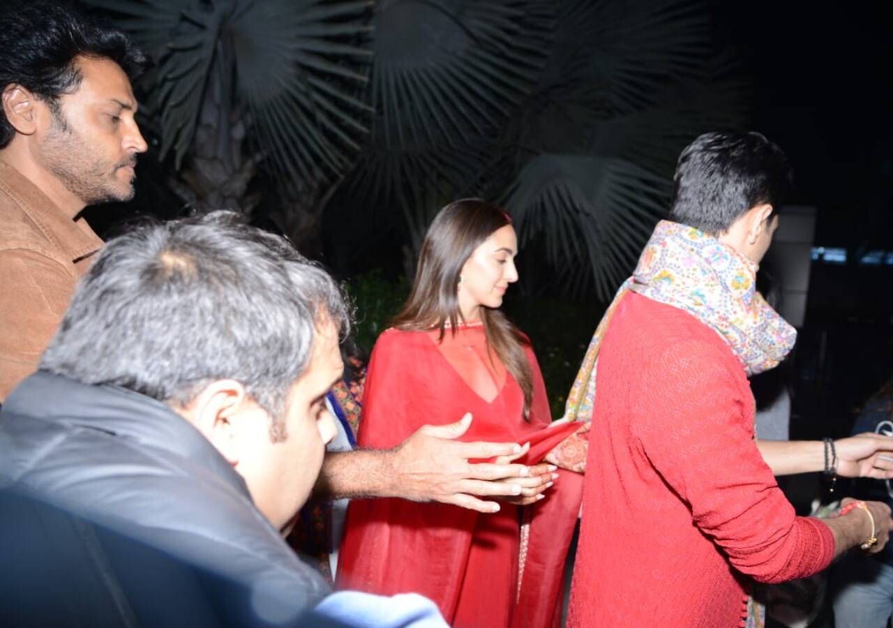 Kiara Advani wears red, the colour of a newly married bride, flaunts her sindoor 