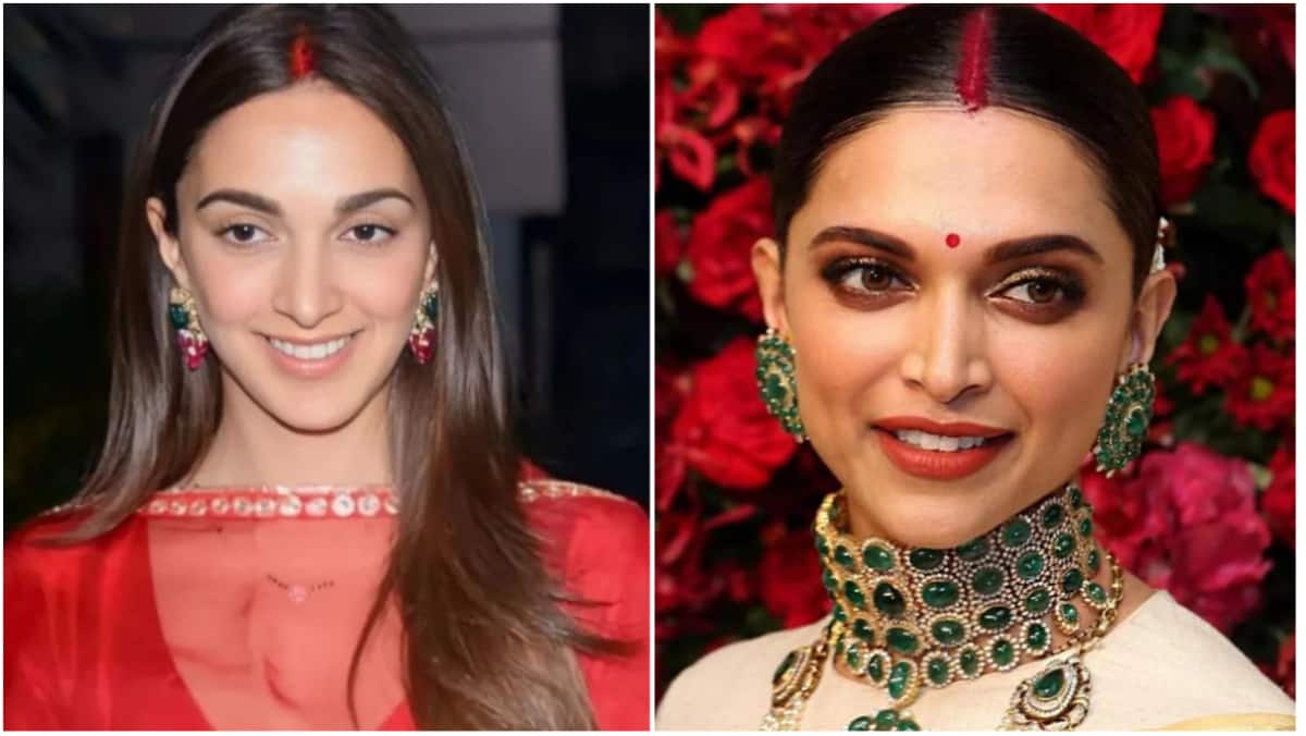 Bollywood actresses who spotted in sindoor look-कियारा आडवाणी से लेकर  दीपिका पादुकोण तक, एक चुटकी सिंदूर ने बढ़ाई इन हसीनाओं की खूबसूरती