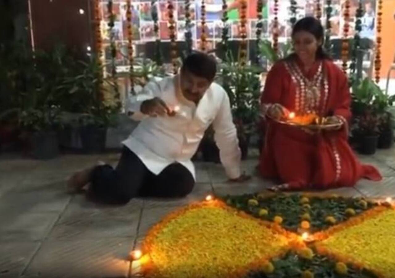 यहां पर रंगोली बनाते हैं मनोज तिवारी
