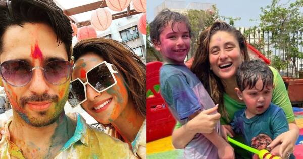 Holi 2023: Sidharth Malhotra-Kiara Advani, Kareena Kapoor Khan with her kids, Katrina Kaif-Vicky Kaushal and more: A peek into Bollywood stars' celebrations