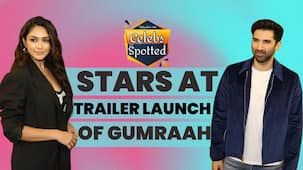 Gumraah trailer launch: Web HD: Aditya Roy Kapur and Mrunal Thakur charm fans with selfies and smiles [Watch Video]