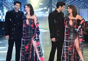 लैक्मे फैशन वीक में आदित्य-अनन्या ने साथ में किया रैंप वॉक, एक दूसरे की आंखों में डूबा दिखा कपल