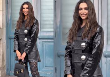 Deepika Padukone attends the Louis Vuitton show at Musee d'Orsay