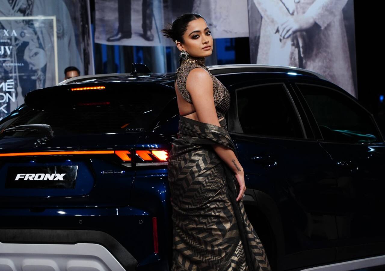 LFW 2023: Rashmika Mandanna with the car