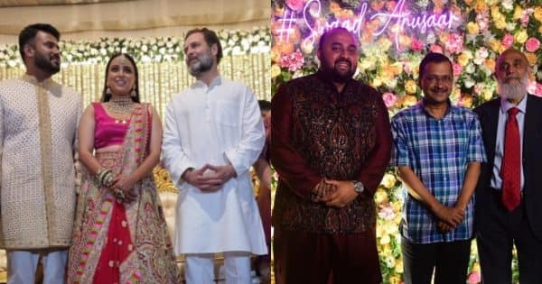 Rahul Gandhi, Arvind Kejriwal et Jaya Bachchan arrivent pour bénir les nouveaux mariés