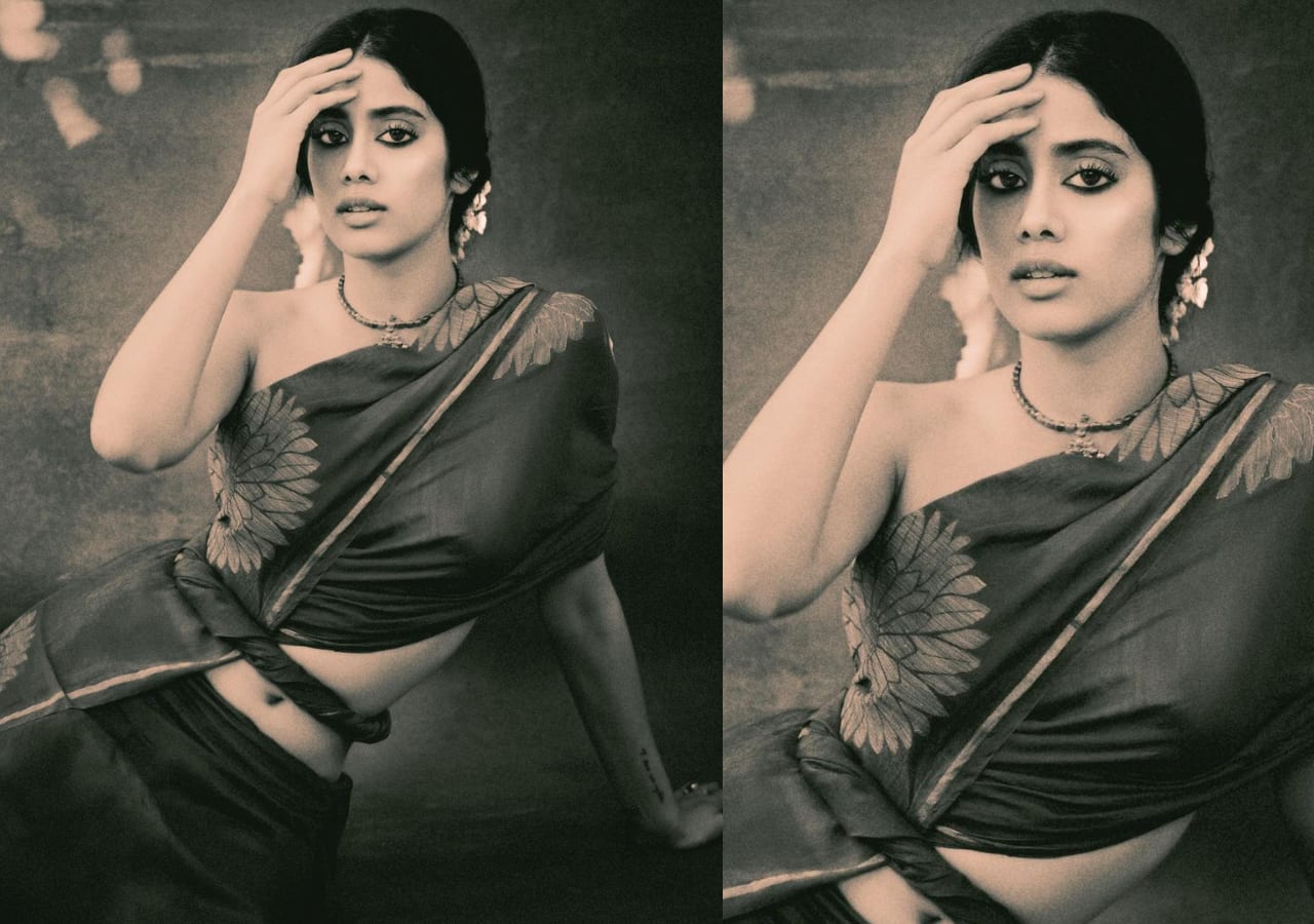 Janhvi Kapoor looks stunning and straight outta some old picture album of an actress
