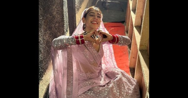 Bade Achhe Lagte Hain 2: Niti Taylor unveils her bridal look in a lilac lehenga ahead of Kal Ho Na Ho inspired wedding sequence [View Pics]