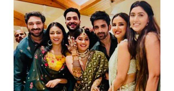 Krishna Mukherjee-Chirag Batliwala wedding: Aly Goni, Jasmin Bhasin, Shireen Mirza party hard with the bride and groom [View Pics]