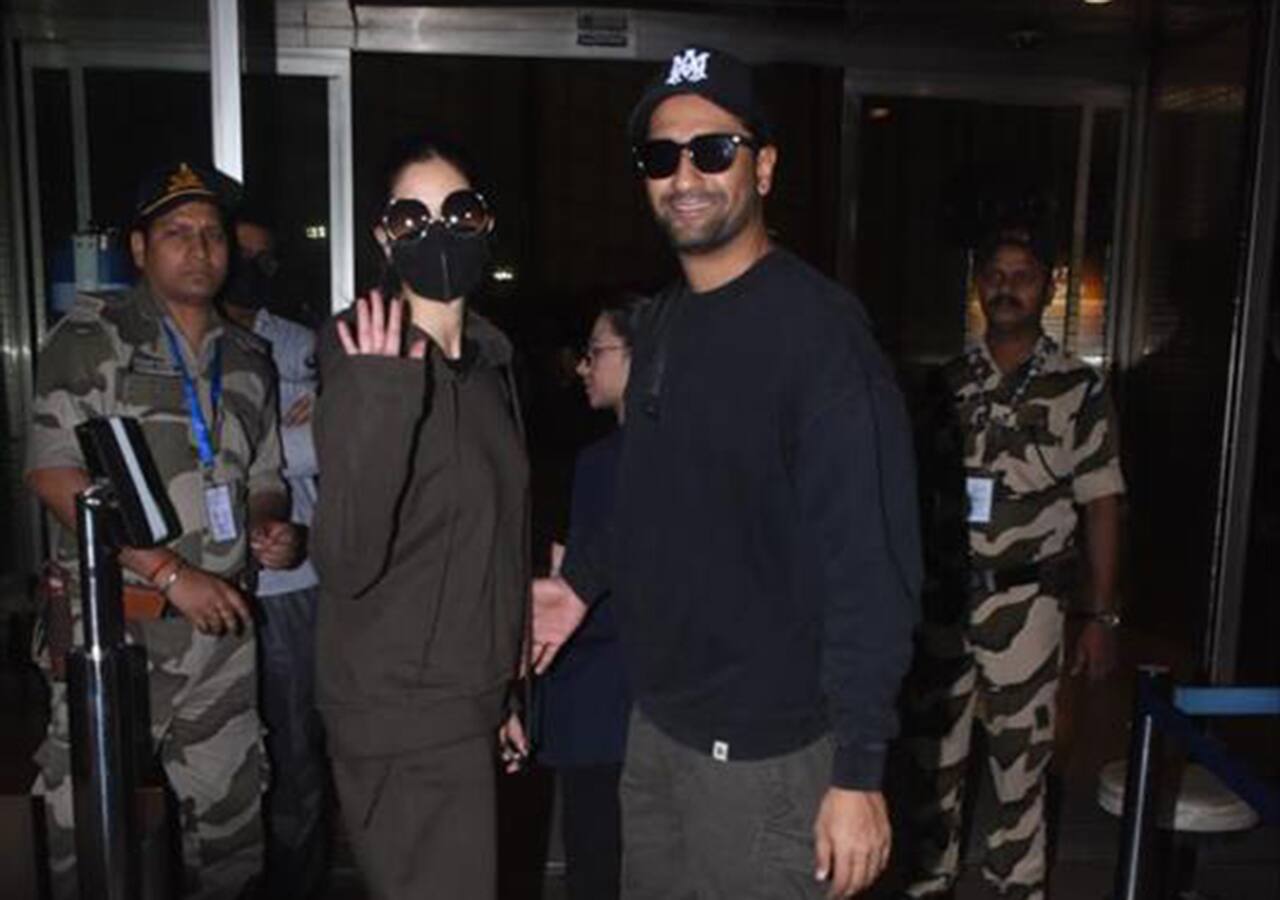 Vicky Kaushal and Katrina Kaif spotted at Mumbai airport