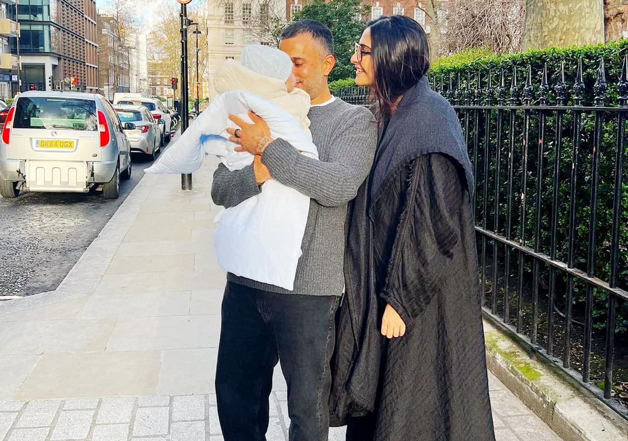 Anand Ahuja and Sonam Kapoor are in awe of son Vayu in this picture
