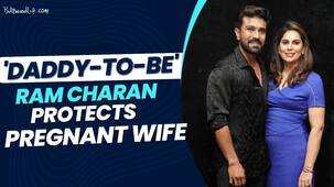 Ram Charan's protective side shines as Upasana Konidela flaunts baby bump at birthday bash in stunning blue dress [Watch Video]