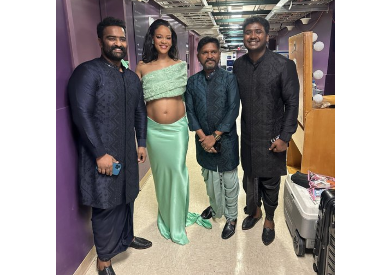 Oscars 2023: Naatu Naatu singers Rahul Sipligunj, Kaala Bhairava with Rihanna