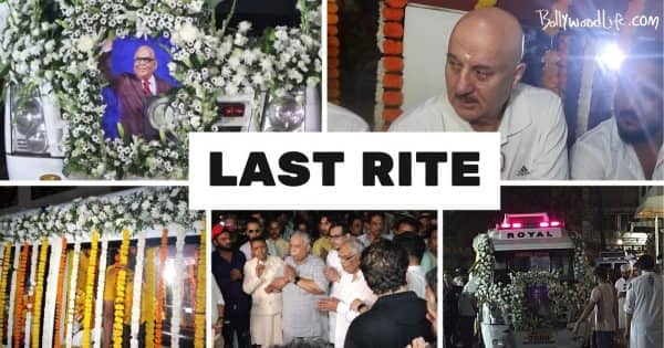 Anupam Kher breaks down in tears at the last rites of the iconic star [Watch Video]
