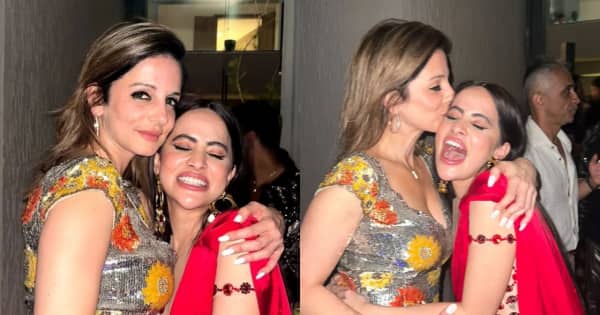 Sussanne Khan kisses Urfi Javed at a party; netizens recall Bigg boss OTT fame actress’ spat with former’s sister Farah Khan Ali