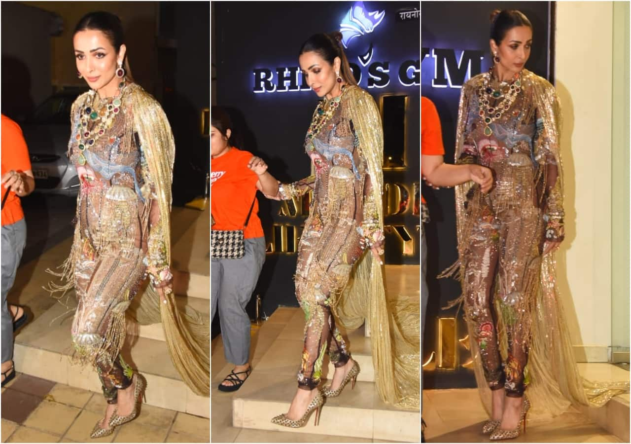 Malaika Arora Glam Up In Golden Jumpsuit With Heavy Necklace Check Out Photos मलाइका अरोड़ा ने 9971