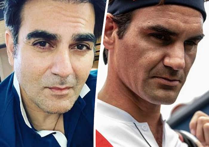 Arbaaz Khan and Roger Federer