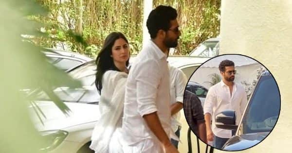 Vicky Kaushal looks angry as she walks out without Katrina Kaif from Pamela Chopra’s prayer meeting; netizens are wondering if everything is okay between the two