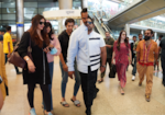 Ponniyin Selvan 2 promotions: Aishwarya Rai Bachchan REPEATS all-black airport look; holds Aaradhya close; Vikram, and others reach Hyderabad [VIEW PICS]
