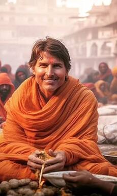 AI imagines Top Hollywood stars as Indian monks, Tom Cruise is the cutest