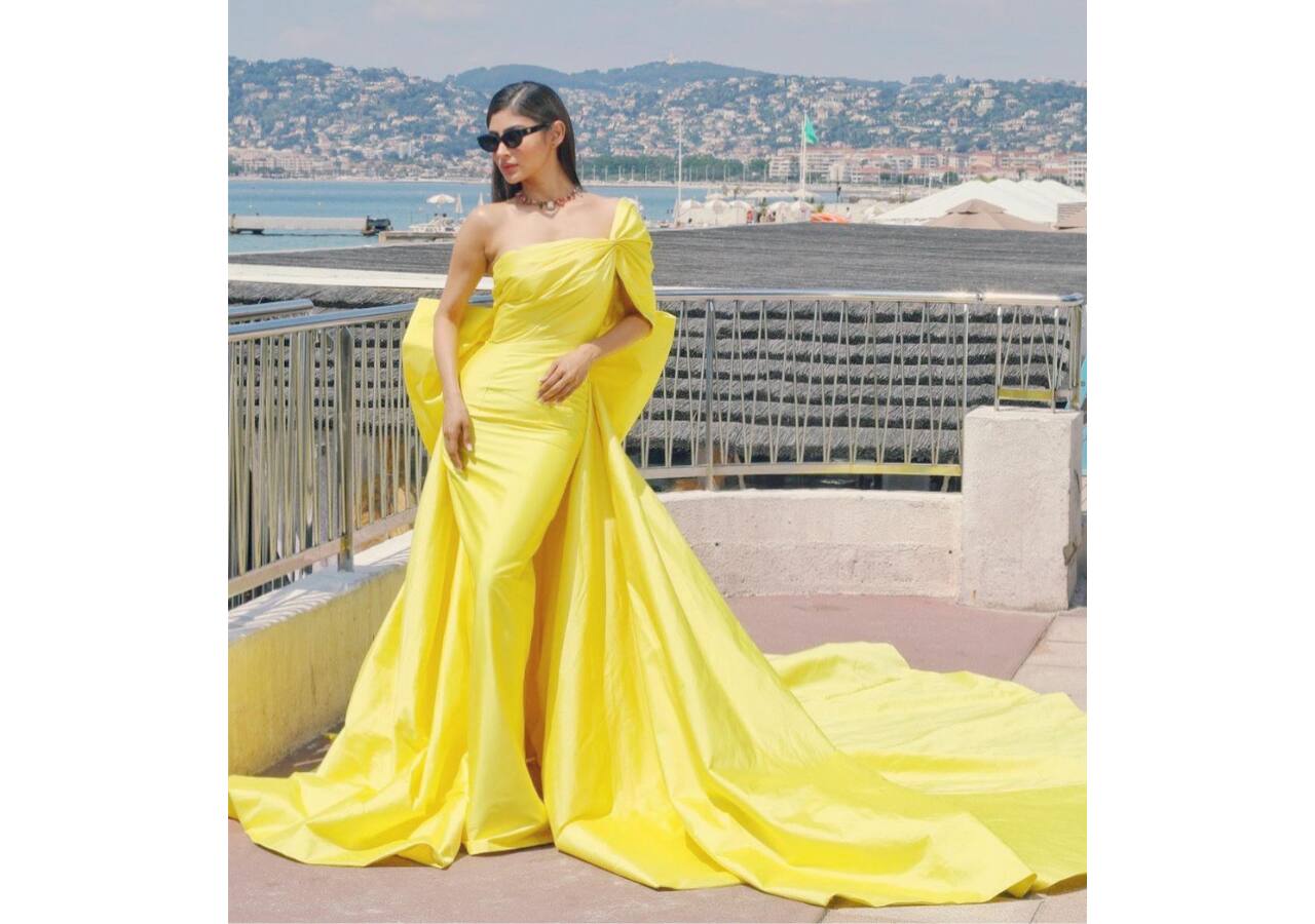 Mouni Roy stuns in a sunshine-yellow Atelier Zuhra gown 