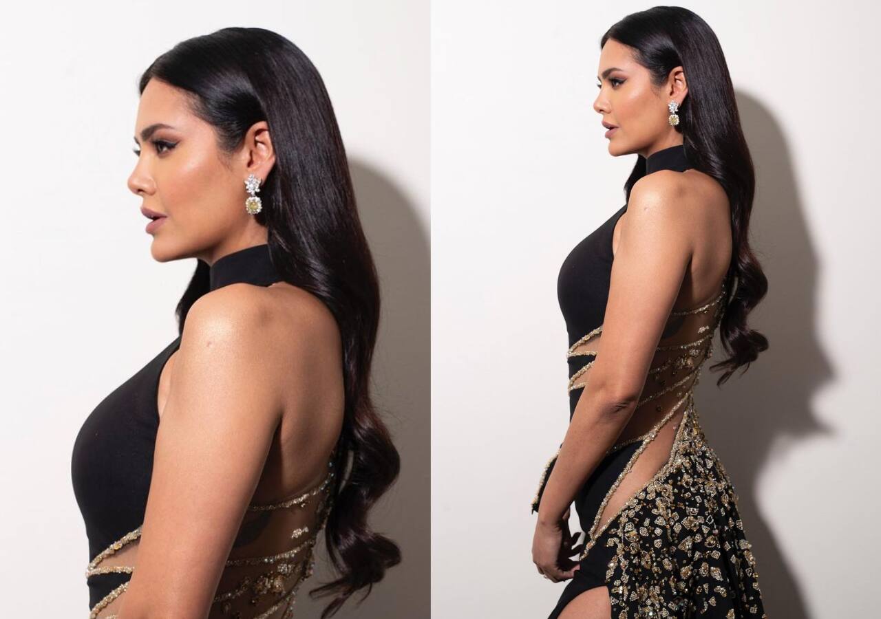 Esha Gupta's side profile is also gorgeous 