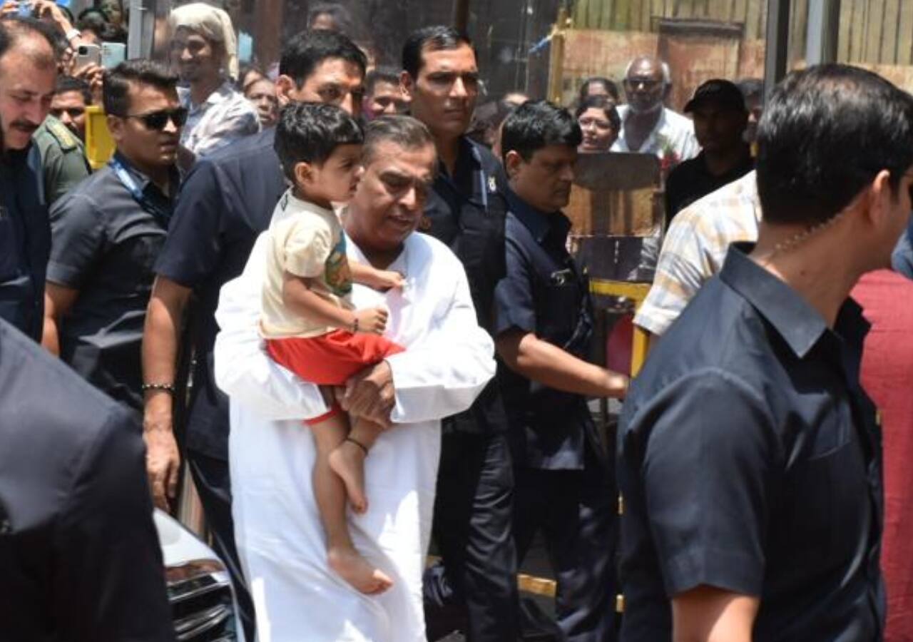 Mukesh Ambani is a doting granddad