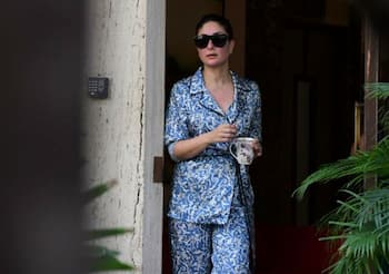Kareena Kapoor shows how to mix and match trendy tie-dye pants with denim  shirt, see pics