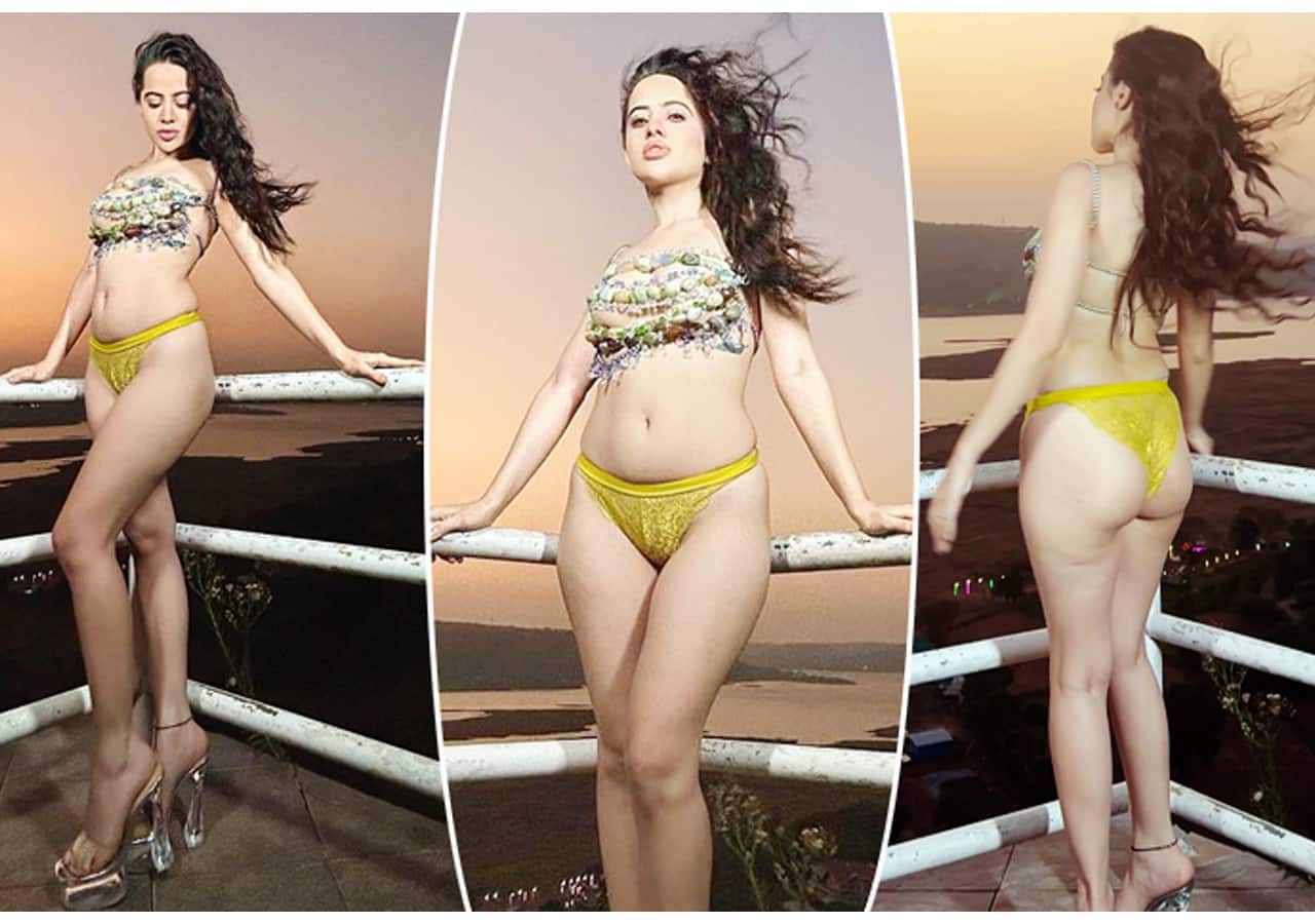 Urfi Javed will leave you sweating hard with her super hot appearance in a unique bikini.