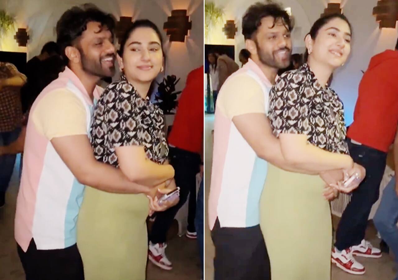 Disha Parmar flaunts baby bump as she gets romantic while dancing with Rahul Vaidya at a club [Watch video]