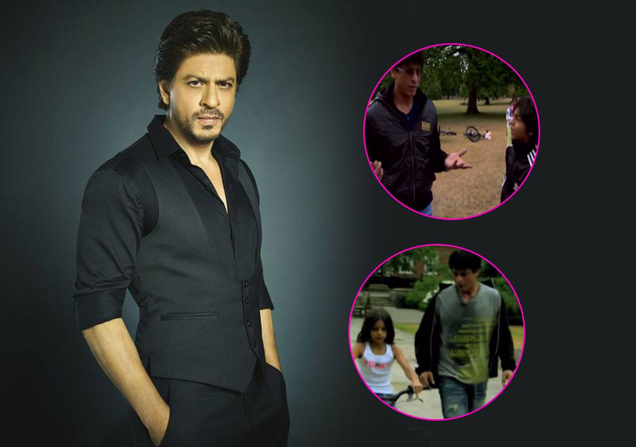Shah Rukh Khan playing football with a little Aryan Khan and teaching cycling to Suhana will have you hooked [Watch viral video]