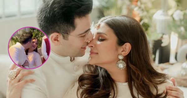 Parineeti Chopra will get a kiss from Raghav Chadha whereas romantically grooving to Ve Maahi; followers bathe blessings on the couple [Watch Video]