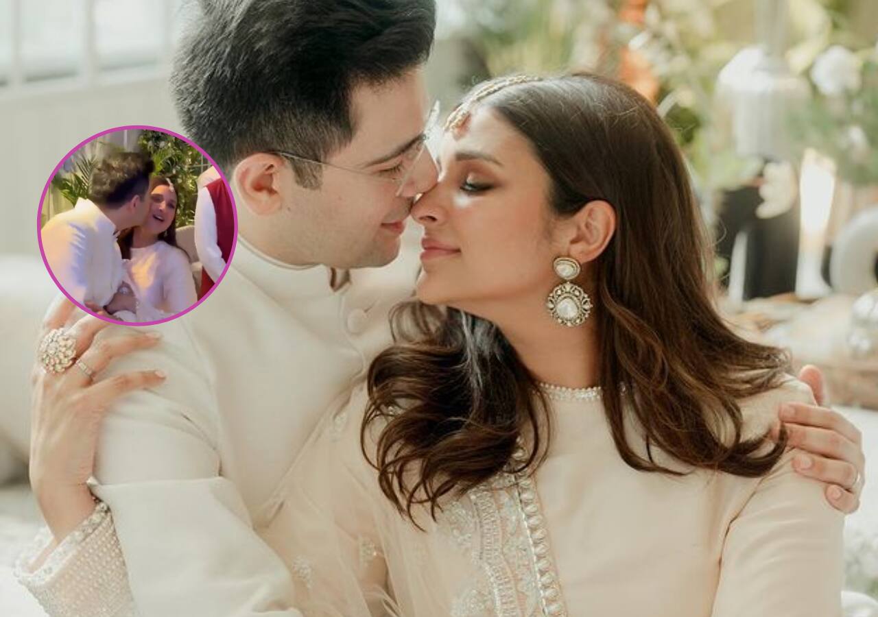 Parineeti Chopra gets a kiss from Raghav Chadha while romantically grooving to Ve Maahi; fans shower blessings on the couple [Watch Video]
