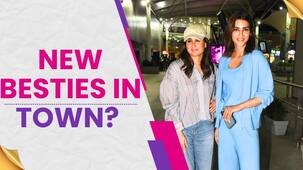 Kareena Kapoor Khan and Kriti Sanon snapped in their most stylish avatars at the airport [watch viral video]