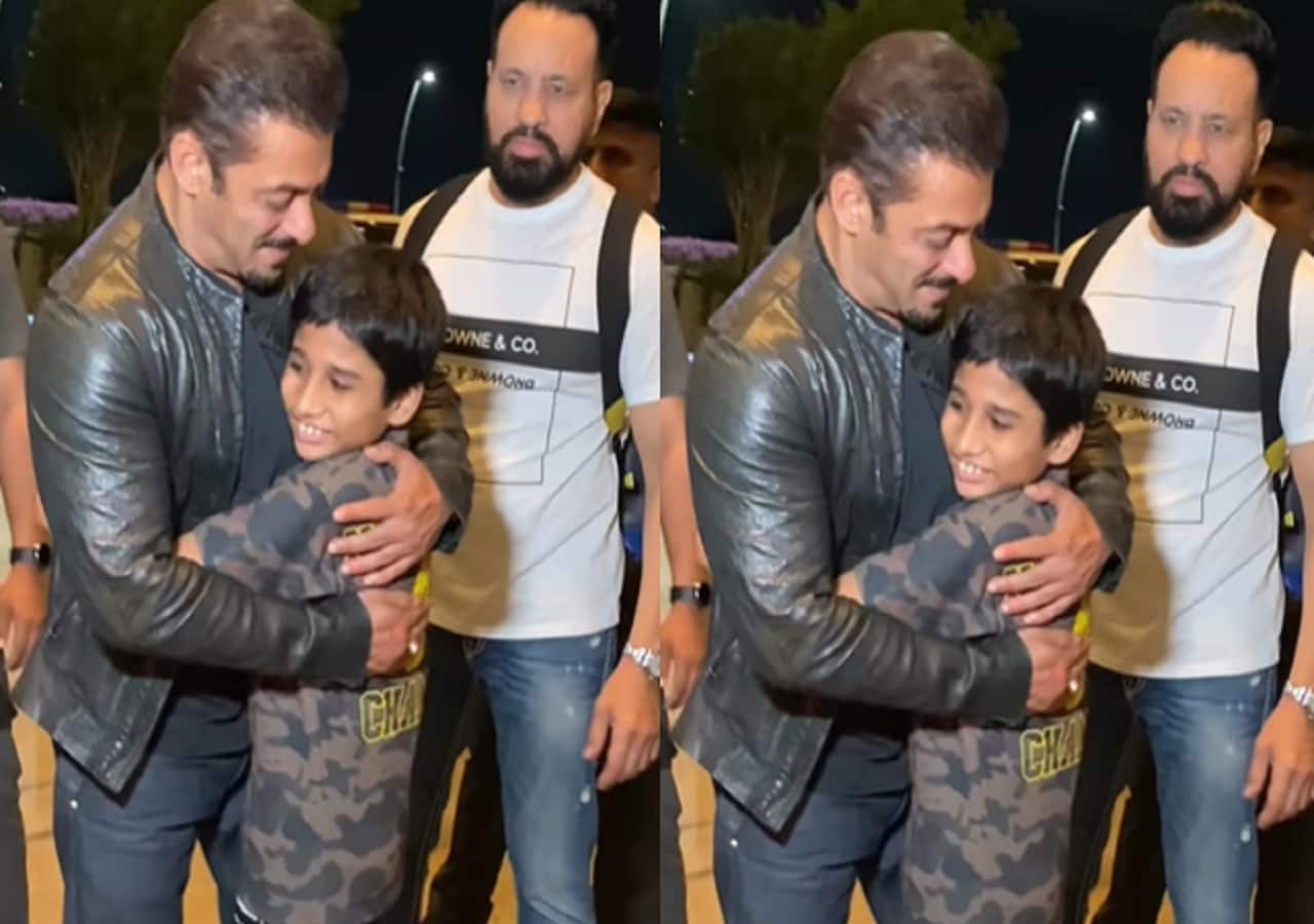 IIFA 2023: Salman Khan stops to hug a young fan as he rushes for Yas Islands amid tight security [Watch]