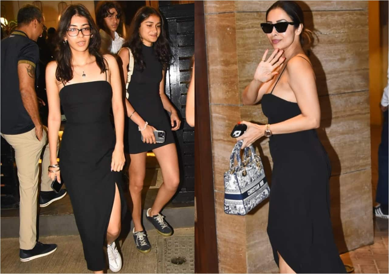 Malaika Arora steps out in black dress similar to Samaira Kapoor's ...