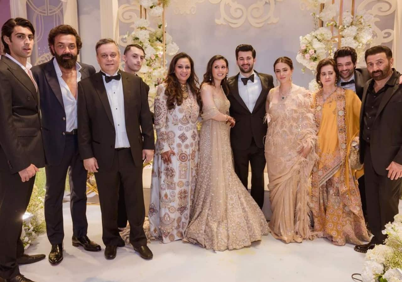 Karan Deol, Drisha Acharya Wedding: Sunny Deol And Missus Pooja Pose ...