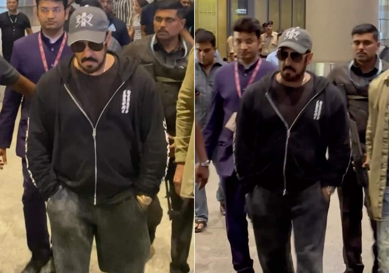 Salman Khan spotted at the airport amid tight security, 'Bhaijaan' trolled for wearing a jacket in the heat