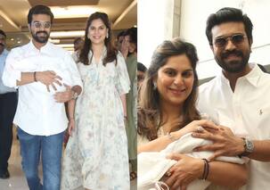 Ram Charan turns into a protective daddy as he covers daughter's face from public and media glare [View Pics]