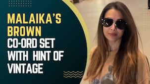 Malaika Arora's quirky brown co-ord set is an airport wardrobe must-have | Watch Video