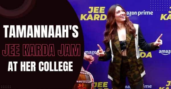 Tamannaah Bhatia returns to her school and dances on dhol beats whereas selling her collection