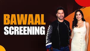 Bawaal Screening: Varun Dhawan and Janhvi Kapoor surprise fans with an impromptu selfie session [Watch Video]