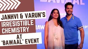Janhvi Kapoor and Varun Dhawan ignite the stage with their irresistible chemistry at 'Bawaal' event