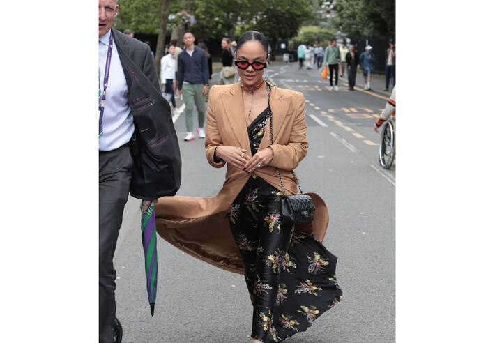 Wimbledon 2023: Tessa Thompson makes a stylish appearance 