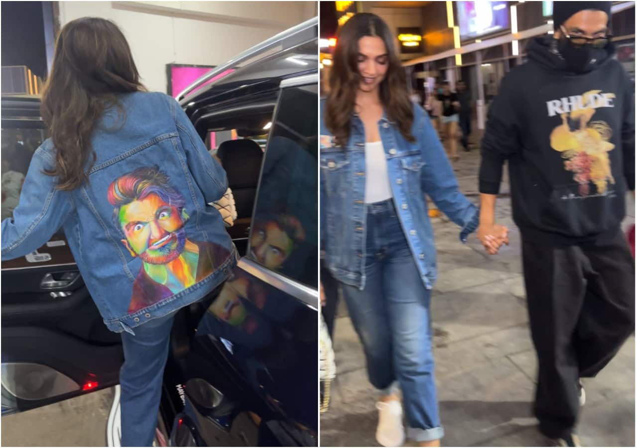 Deepika Padukone wears customised Ranveer Singh jacket as they