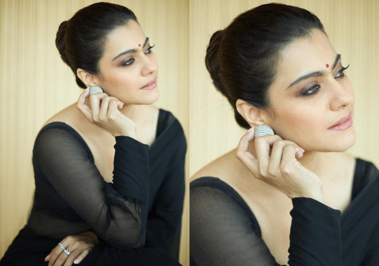 Lust Stories 2 Actress Kajol Stuns In A Sheer Black Saree; Leaves Fans ...